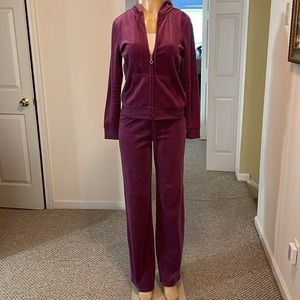 NY&Co Velour Full Zip Hoodie Pants Set. Sz S